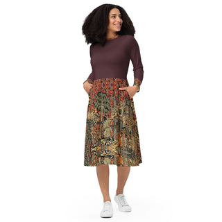 The Tapestry Long Sleeve Midi Dress