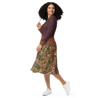 The Tapestry Long Sleeve Midi Dress