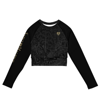 The Tapestry Onyx Recycled long-sleeve crop top
