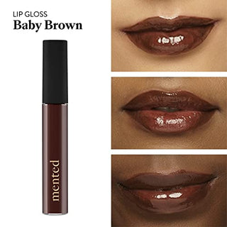 Mented Cosmetics | Brown Nude Lip Gloss, Baby Brown | Vegan, Paraben-Free, Cruelty-Free Gloss Topper | Long Lasting and Moisturizing Lipgloss