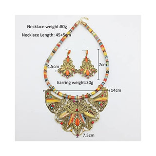 Healluvor Stylish and Exquisite African fashion Jewelry Sets for Women - boho jewelry necklaces and Earring Sets for women with Simple Design, Perfect for Any Occasion - Versatile Fashion Accessory