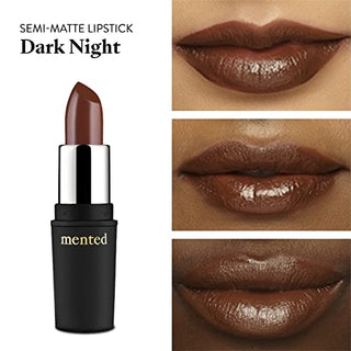 Mented Cosmetics | Semi Matte Nude Lipstick, Dark Night | Vegan, Paraben-free, Cruelty-free | Brown, Dark, Long Lasting Lipstick