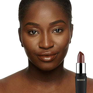 Mented Cosmetics | Semi Matte Nude Lipstick, Dark Night | Vegan, Paraben-free, Cruelty-free | Brown, Dark, Long Lasting Lipstick