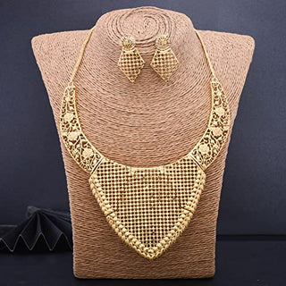 24K Gold Color Dubai Jewelry Set for Women Luxur Ethiopian Jewelry Set Wedding Jewelry African Gifts Islam Middle