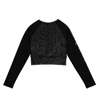The Tapestry Onyx Recycled long-sleeve crop top