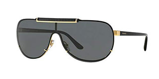Versace VE2140 100287 40M Gold/Grey Pilot Sunglasses For Men For Women + BUNDLE with Designer iWear Complimentary Eyewear Kit