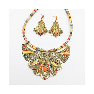 Healluvor Stylish and Exquisite African fashion Jewelry Sets for Women - boho jewelry necklaces and Earring Sets for women with Simple Design, Perfect for Any Occasion - Versatile Fashion Accessory
